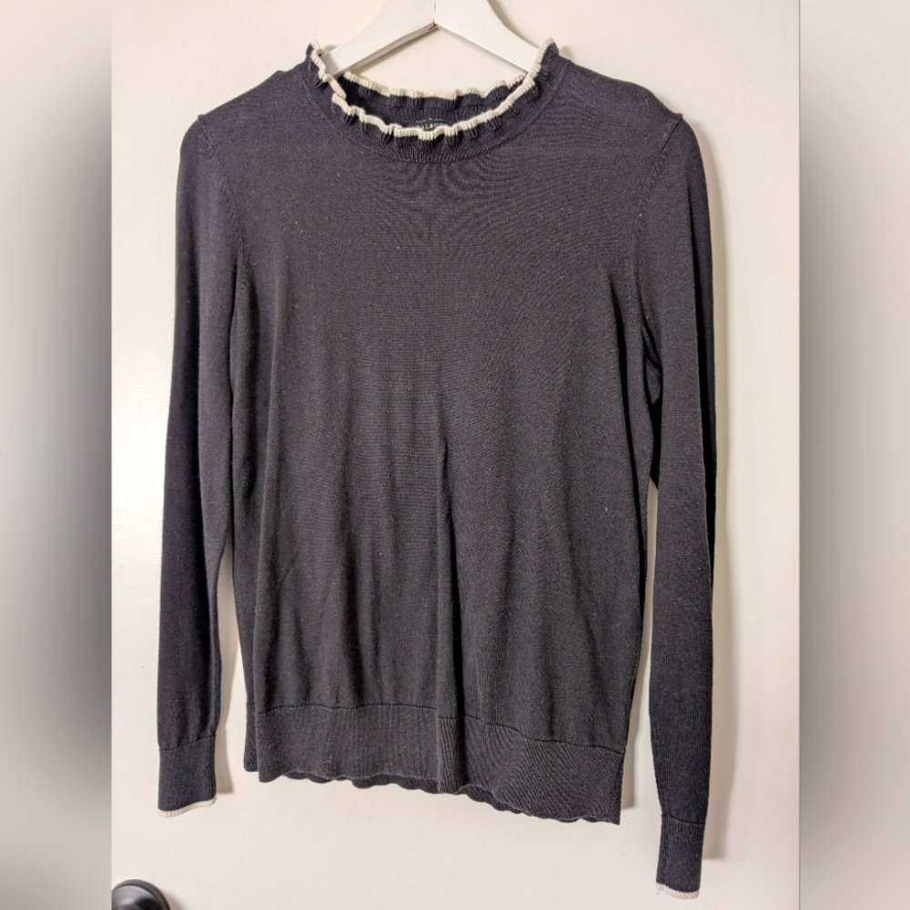 Talbots Ruffle Collar Sweater